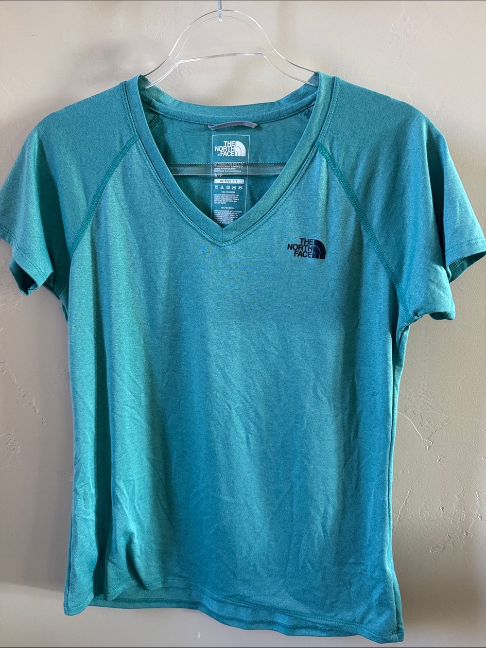 The North Face Women's Teal V-Neck Short Sleeve Tee
